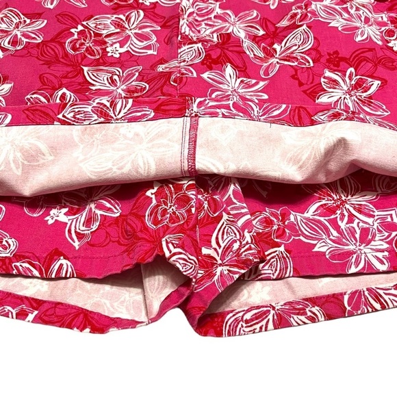 Crazy Horse A Liz Claiborne Co. 100% Cotton Pink/Red Floral Skort Skirt - Picture 8 of 14